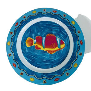Ocean State Melamine Plastic Outdoor Clown Fish Plate 12" Sea Beach